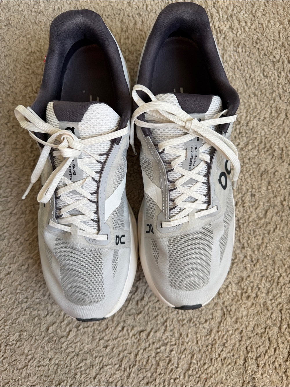 On Running White & Light Gray Performance Running Shoes - Picture 9 of 9